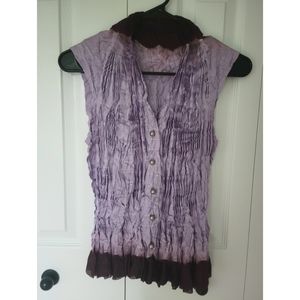 Issey Miyake Vintage Purple Ombre Blouse